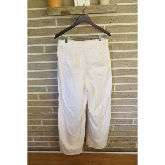 Every High Waisted Ivory White Denim Snap wide leg barrel jeans demin 14 - Picture 2 of 13
